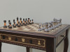 Шахматный стол из Красного дерева подарочный с фигурами Итальянский дизайн (композит) фото 2 — hichess.ru - шахматы, нарды, настольные игры