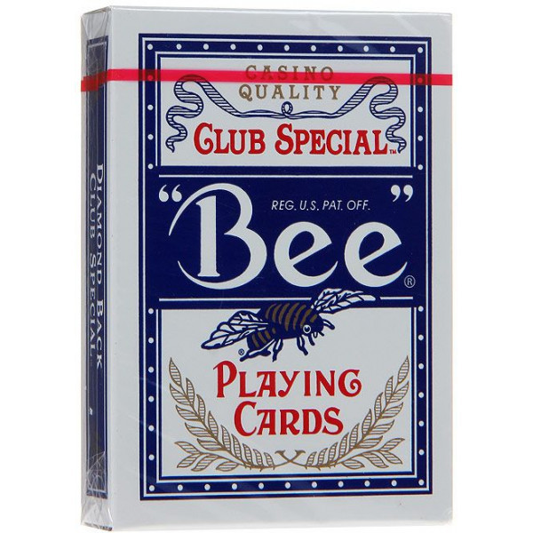Игральные карты "Bee" Стандартный индекс (синяя рубашка) 54 листа фото 1 — hichess.ru - шахматы, нарды, настольные игры