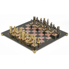 Шахматы &quot;Камелот&quot; из креноида и змеевика 40х40 см — hichess.ru - шахматы, нарды, настольные игры