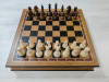 Шахматы деревянные в подарочном ларце из дуба с утяжеленными фигурами из граба 45 на 45 см ручная работа фото 1 — hichess.ru - шахматы, нарды, настольные игры