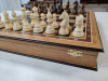 Шахматы деревянные в подарочном ларце из дуба с утяжеленными фигурами из граба 45 на 45 см ручная работа фото 2 — hichess.ru - шахматы, нарды, настольные игры