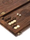Нарды деревянные Орнамент 50 см ручной работы в чехле фото 5 — hichess.ru - шахматы, нарды, настольные игры