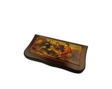 Нарды резные с рисунком &quot;Охотники на привале&quot; — hichess.ru - шахматы, нарды, настольные игры