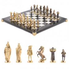 Шахматы &quot;Средневековье&quot; мрамор змеевик 40х40 см №3 — hichess.ru - шахматы, нарды, настольные игры