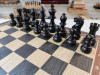 Шахматы деревянные в подарочном ларце из мореного дуба с утяжеленными фигурами из самшита Гамбит фото 3 — hichess.ru - шахматы, нарды, настольные игры