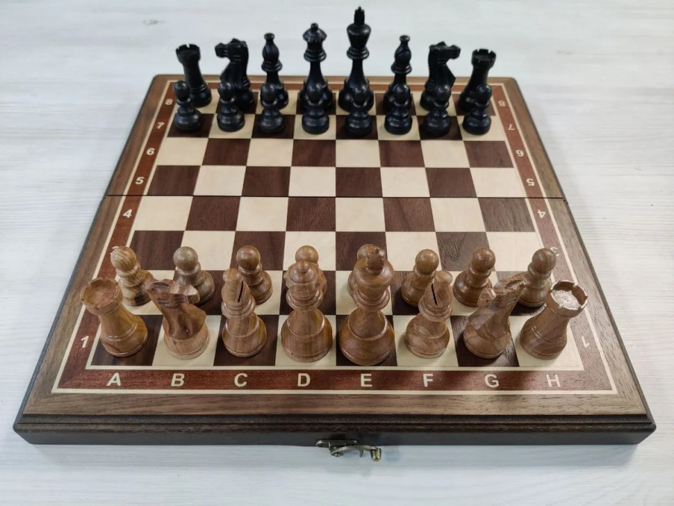 Шахматы турнирные из ореха 40 на 40 см с утяжеленными фигурами стаунтон фото 1 — hichess.ru - шахматы, нарды, настольные игры
