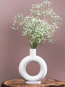 Ваза интерьерная 23 см кремовая для цветов и сухоцветов — hichess.ru - шахматы, нарды, настольные игры