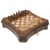 Шахматы резные восьмиугольные в ларце с ящиками 50, Haleyan фото 1 — hichess.ru - шахматы, нарды, настольные игры