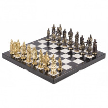 Шахматы подарочные &quot;Богатыри&quot; мрамор змеевик 40х40 см — hichess.ru - шахматы, нарды, настольные игры