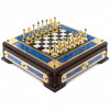 Шахматы "Царские" с лазуритом фото 1 — hichess.ru - шахматы, нарды, настольные игры