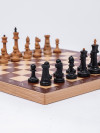 Шахматы подарочные Интарсия темные Люкс с фигурами Стаунтон из бука фото 1 — hichess.ru - шахматы, нарды, настольные игры