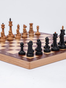 Шахматы подарочные Интарсия темные Люкс с фигурами Стаунтон из бука — hichess.ru - шахматы, нарды, настольные игры