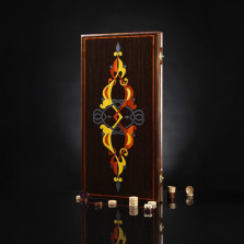 Нарды Лед и пламя из венге, мастерская Кадун — hichess.ru - шахматы, нарды, настольные игры