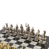 Шахматы каменные с металлическими фигурами Лучники 44 см мрамор змеевик фото 5 — hichess.ru - шахматы, нарды, настольные игры