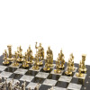 Шахматы каменные с металлическими фигурами Лучники 44 см мрамор змеевик фото 6 — hichess.ru - шахматы, нарды, настольные игры