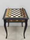 Шахматный стол подарочный из мореного дуба с фигурами из самшита и палисандра фото 2 — hichess.ru - шахматы, нарды, настольные игры