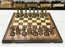 Шахматы подарочные Антик американский орех 50 см — hichess.ru - шахматы, нарды, настольные игры