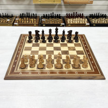 Шахматы нескладные орех с фигурами Суприм из дуба — hichess.ru - шахматы, нарды, настольные игры