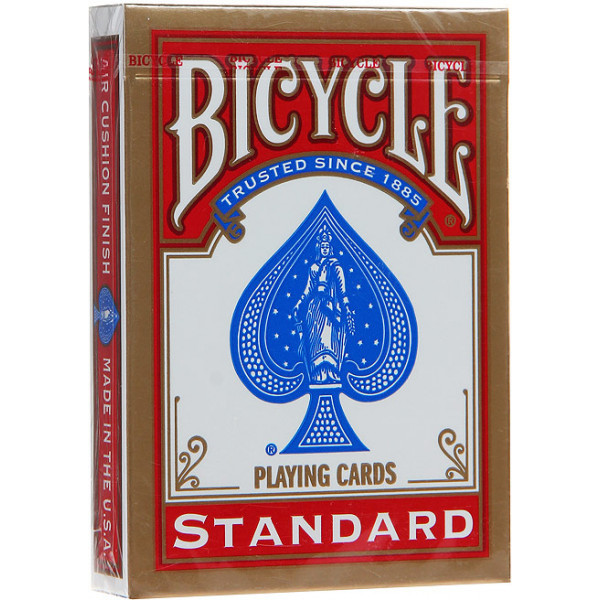 Игральные карты Bicycle "Standart" (красная рубашка) 54 листа фото 1 — hichess.ru - шахматы, нарды, настольные игры