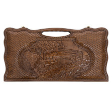 Нарды резные «Паровоз» с ручкой 60, Haleyan — hichess.ru - шахматы, нарды, настольные игры