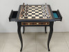 Шахматный стол подарочный из мореного дуба с фигурами Итальянский Дизайн фото 1 — hichess.ru - шахматы, нарды, настольные игры