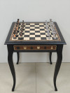 Шахматный стол подарочный из мореного дуба с фигурами Итальянский Дизайн фото 2 — hichess.ru - шахматы, нарды, настольные игры