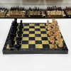 Шахматы деревянные черное золото с фигурами Индийский стаунтон фото 3 — hichess.ru - шахматы, нарды, настольные игры