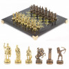 Шахматы "Лучники" из змеевика 28х28 см фото 1 — hichess.ru - шахматы, нарды, настольные игры
