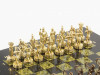 Шахматы "Лучники" из змеевика 28х28 см фото 3 — hichess.ru - шахматы, нарды, настольные игры