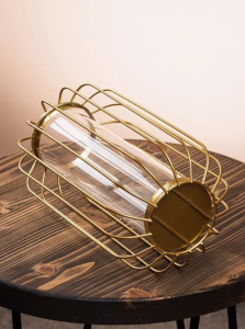 Ваза для цветов и сухоцветов 21 см золотая — hichess.ru - шахматы, нарды, настольные игры