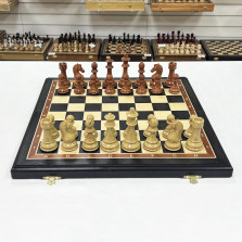Подарочные шахматы из мореного дуба с композитными фигурами — hichess.ru - шахматы, нарды, настольные игры