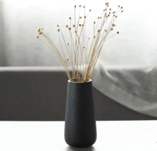 Ваза керамическая для сухоцветов черная 23 см — hichess.ru - шахматы, нарды, настольные игры