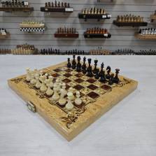 Шахматы подарочные эксклюзивные Флора карельская береза/янтарь малые , мастерская Емельянова — hichess.ru - шахматы, нарды, настольные игры