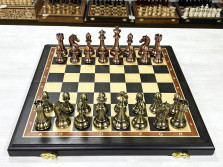 Шахматы подарочные Антик мореный дуб 50 см — hichess.ru - шахматы, нарды, настольные игры