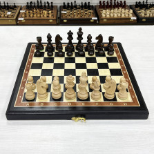 Шахматы из мореного дуба с фигурами Стаунтон — hichess.ru - шахматы, нарды, настольные игры