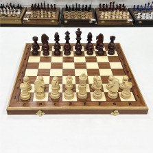 Шахматы деревянные турнирные большие 7 инкрустация — hichess.ru - шахматы, нарды, настольные игры