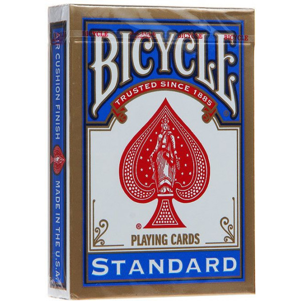 Игральные карты "Bicycle "Standart" (синяя рубашка) 54 листа фото 1 — hichess.ru - шахматы, нарды, настольные игры