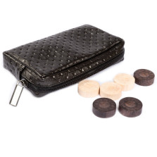 Чехол для хранения фишек из кожзама — hichess.ru - шахматы, нарды, настольные игры