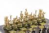 Шахматы подарочные "Железнодорожники" из бронзы и змеевика 48х48 см фото 4 — hichess.ru - шахматы, нарды, настольные игры