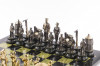 Шахматы подарочные "Железнодорожники" из бронзы и змеевика 48х48 см фото 5 — hichess.ru - шахматы, нарды, настольные игры
