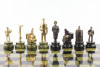 Шахматы подарочные "Железнодорожники" из бронзы и змеевика 48х48 см фото 6 — hichess.ru - шахматы, нарды, настольные игры
