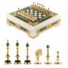 Шахматы из малахита "Версаль" фото 1 — hichess.ru - шахматы, нарды, настольные игры