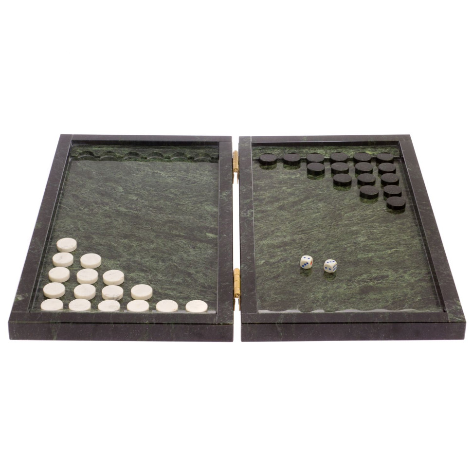 Нарды подарочные из камня змеевика фото 1 — hichess.ru - шахматы, нарды, настольные игры