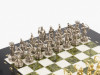 Шахматы "Лучники" мрамор змеевик 28х28 см №2 фото 3 — hichess.ru - шахматы, нарды, настольные игры