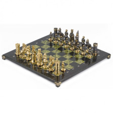 Шахматы подарочные &quot;Камелот&quot; из бронзы и змеевика 40х40 см — hichess.ru - шахматы, нарды, настольные игры