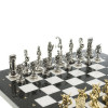 Шахматы металлические с каменными поле Минотавр змеевик мрамор 36 см фото 3 — hichess.ru - шахматы, нарды, настольные игры