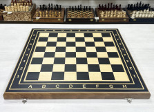 Шахматная доска деревянная турнирная Эбен большая без фигур — hichess.ru - шахматы, нарды, настольные игры