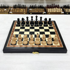 Шахматы из мореного дуба с фигурами Стародворянскими 40 см — hichess.ru - шахматы, нарды, настольные игры