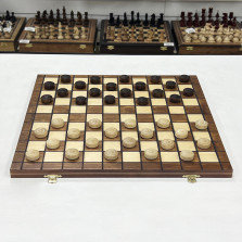 Шашки деревянные 100 клеточные с ячейками — hichess.ru - шахматы, нарды, настольные игры
